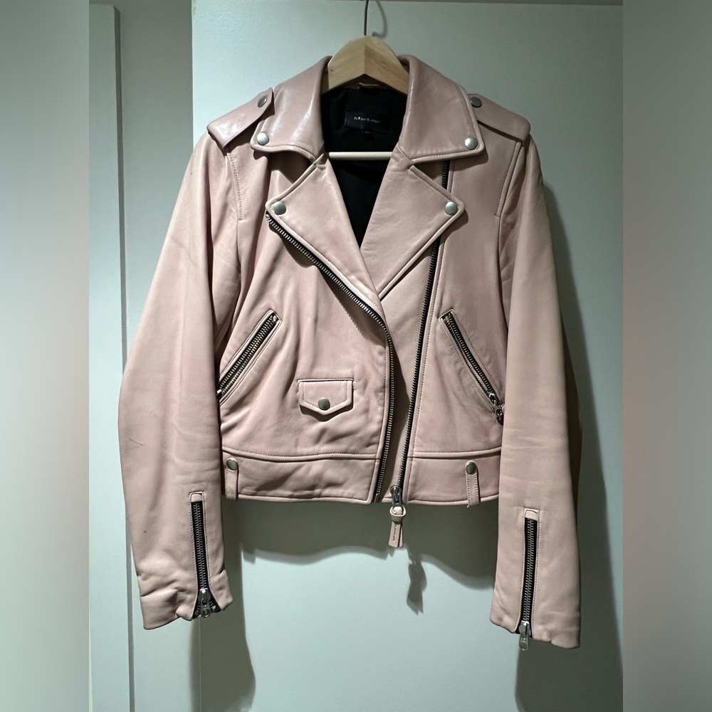 Mackage Leather Biker Jacket Org 1090 Preowned